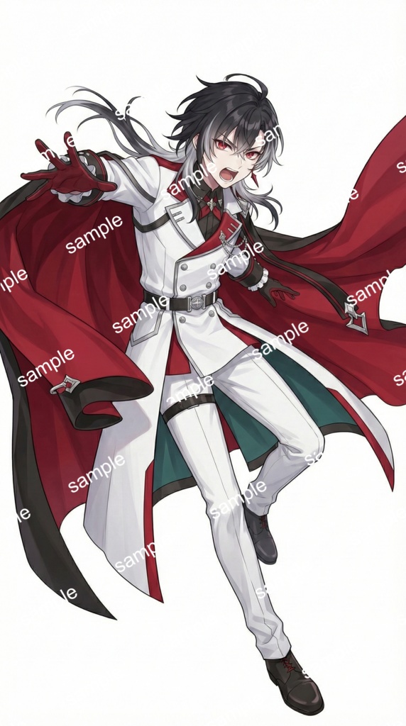 【限定1点】白き軍服の貴公子!赤と黒のヴァンパイア騎士【Vライバーデビューフルセット】