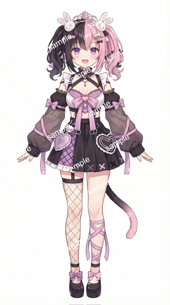 【限定1点】ウサ耳×地雷系!甘くて重い?最強カワイイ【Vライバーデビューフルセット】