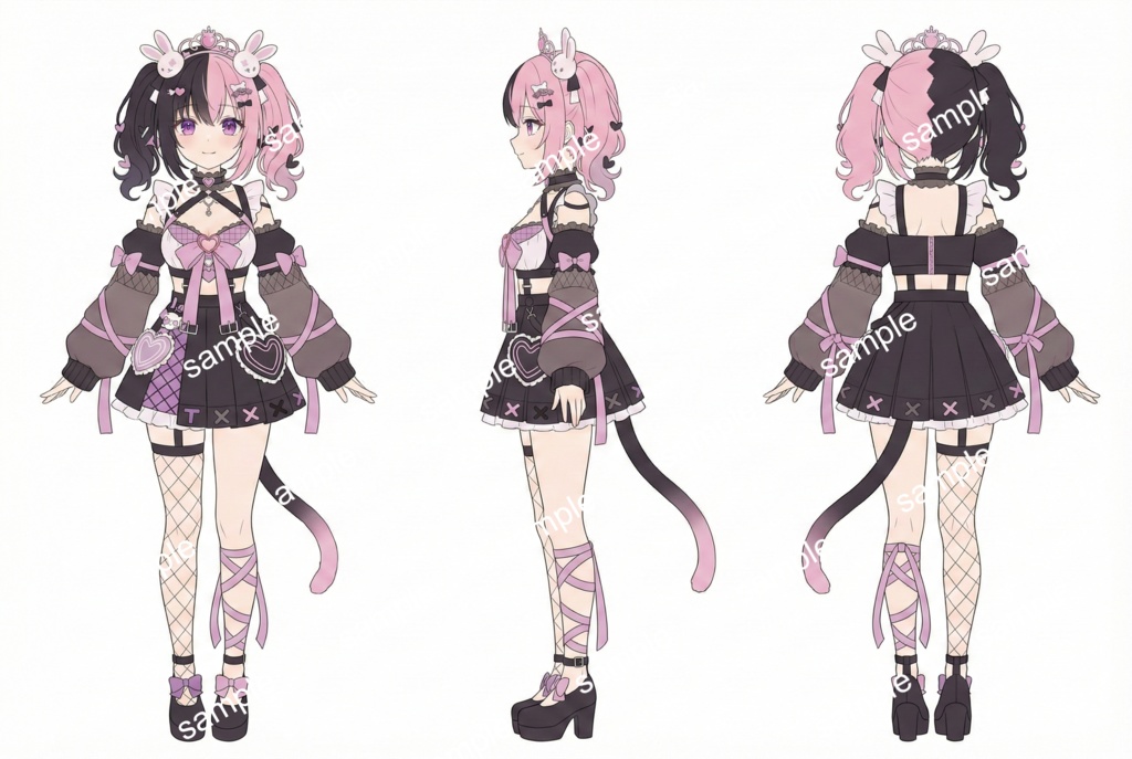 【限定1点】ウサ耳×地雷系!甘くて重い?最強カワイイ【Vライバーデビューフルセット】