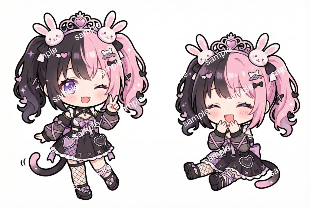 【限定1点】ウサ耳×地雷系!甘くて重い?最強カワイイ【Vライバーデビューフルセット】