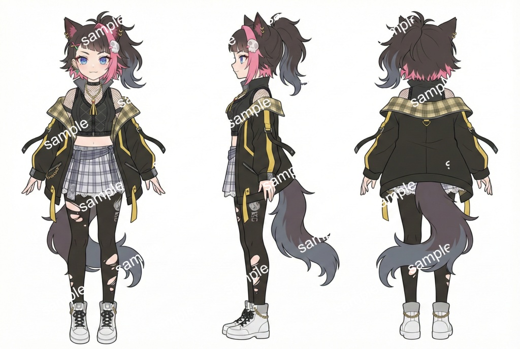 【限定1点】小悪魔な猫耳パンクガール!【Vライバーデビューフルセット】