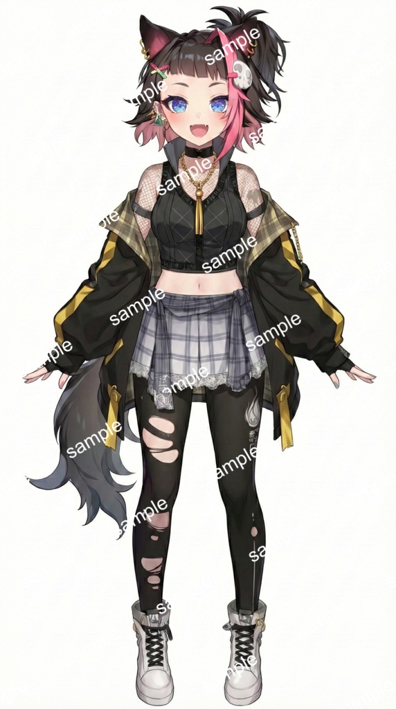 【限定1点】小悪魔な猫耳パンクガール!【Vライバーデビューフルセット】