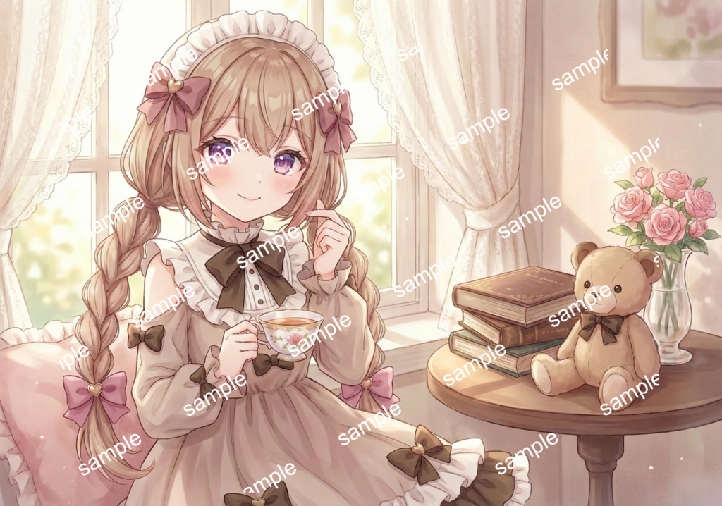 【限定1点】チョコ色クラシック!おさげ髪のロリータ少女【Vライバーデビューフルセット】