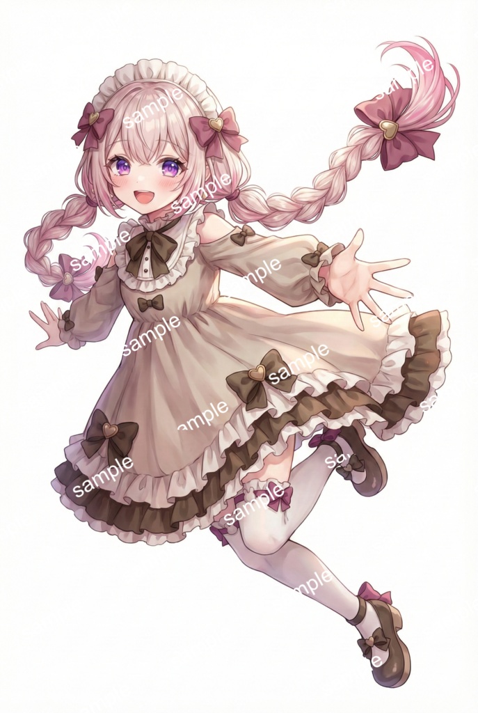 【限定1点】チョコ色クラシック!おさげ髪のロリータ少女【Vライバーデビューフルセット】