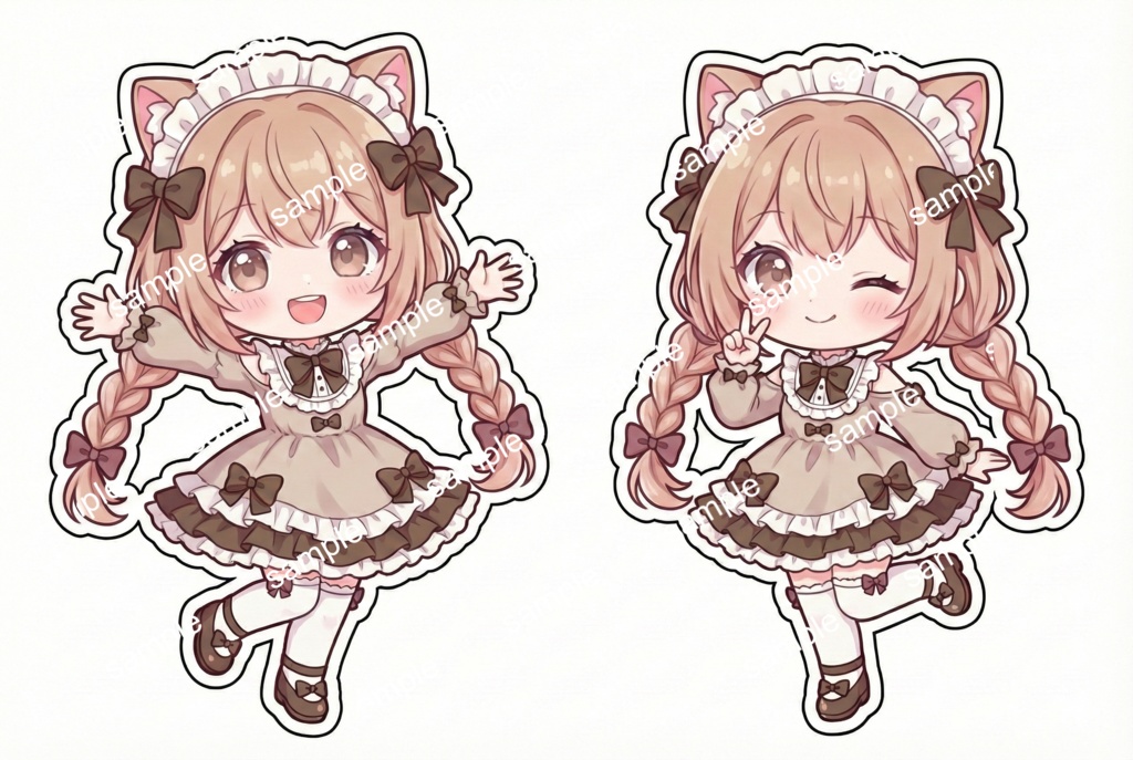 【限定1点】チョコ色クラシック!おさげ髪のロリータ少女【Vライバーデビューフルセット】