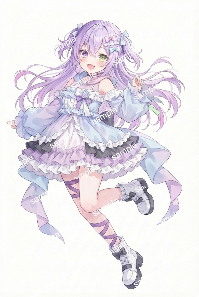 【限定1点】夢見るパステル紫のオッドアイ少女【Vライバーデビューフルセット】