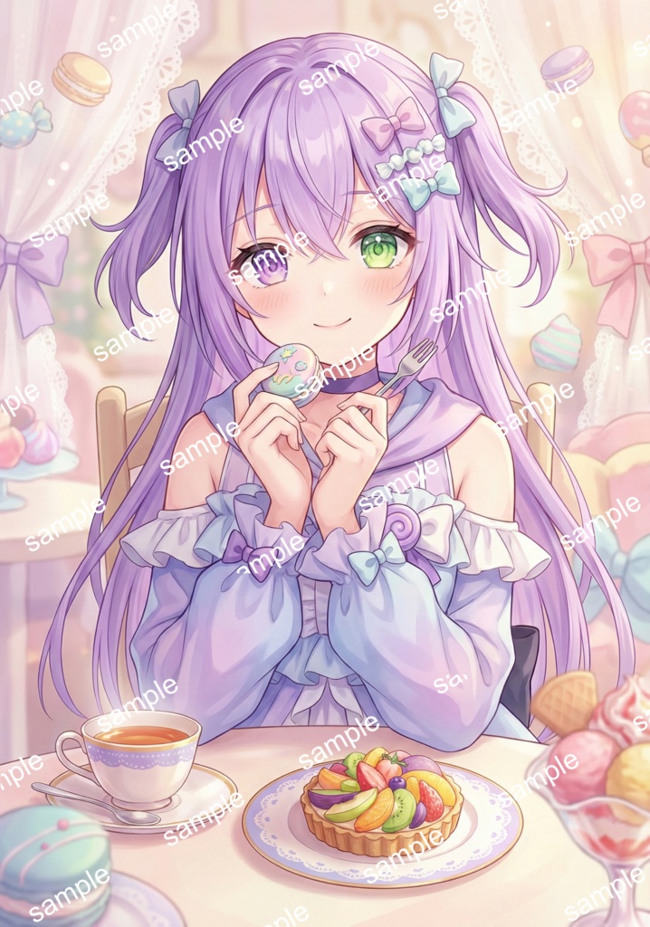 【限定1点】夢見るパステル紫のオッドアイ少女【Vライバーデビューフルセット】