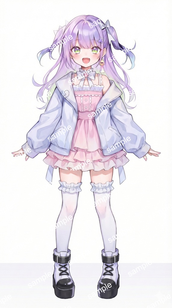 【限定1点】ダボパーカー×フリルワンピ!パステル天使界隈【Vライバーデビューフルセット】