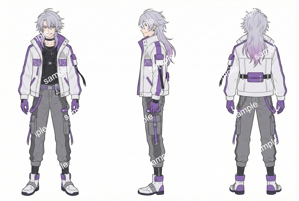 【限定1点】近未来テックウェア!銀髪クールなゲーマー男子【Vライバーデビューフルセット】