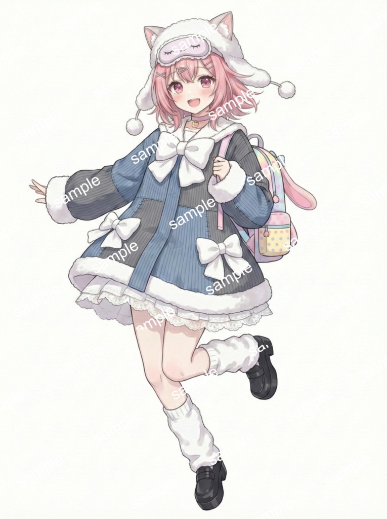 【限定1点】猫耳帽子×アイマスク!おねむ系パステルストリート【Vライバーデビューフルセット】