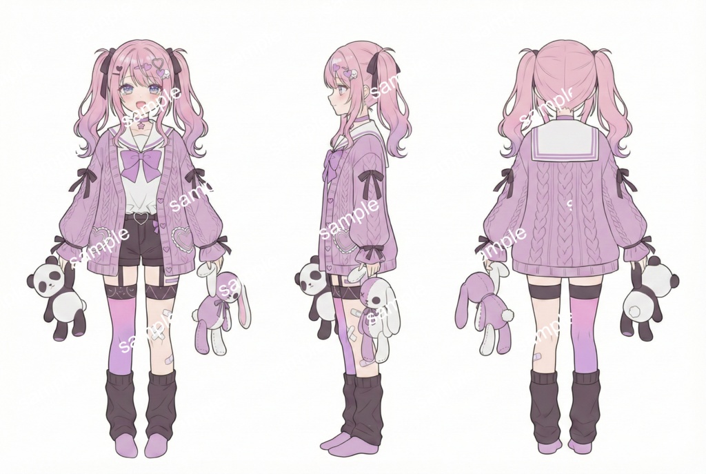 【限定1点】ぬいぐるみと絆創膏!甘えん坊な病みかわ少女【Vライバーデビューフルセット】