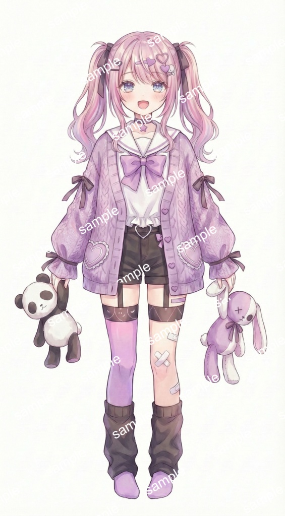 【限定1点】ぬいぐるみと絆創膏!甘えん坊な病みかわ少女【Vライバーデビューフルセット】