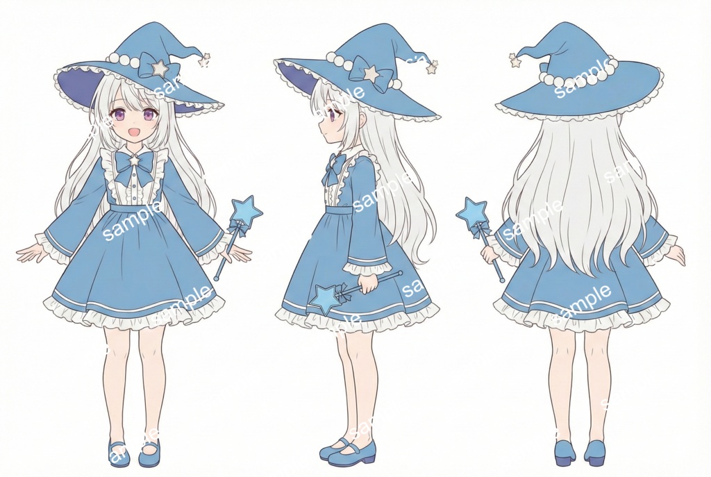 【限定1点】星降る青の魔法少女!王道キュートな魔女っ子【Vライバーデビューフルセット】