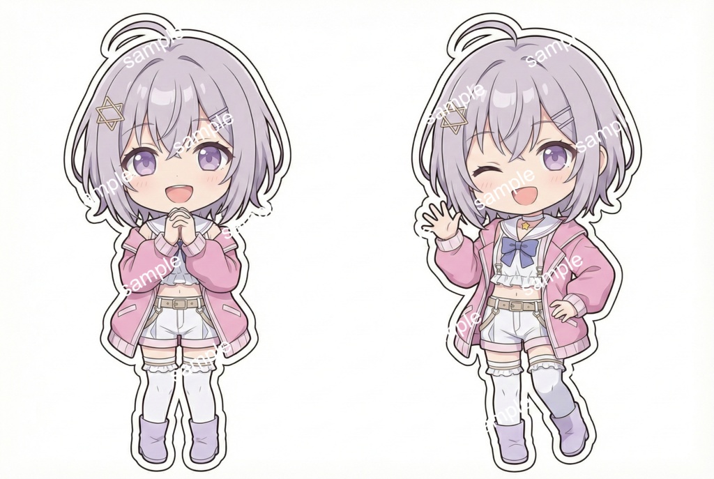 【限定1点】桜色パーカー×銀髪ショート!春めく元気アイドル【Vライバーデビューフルセット】