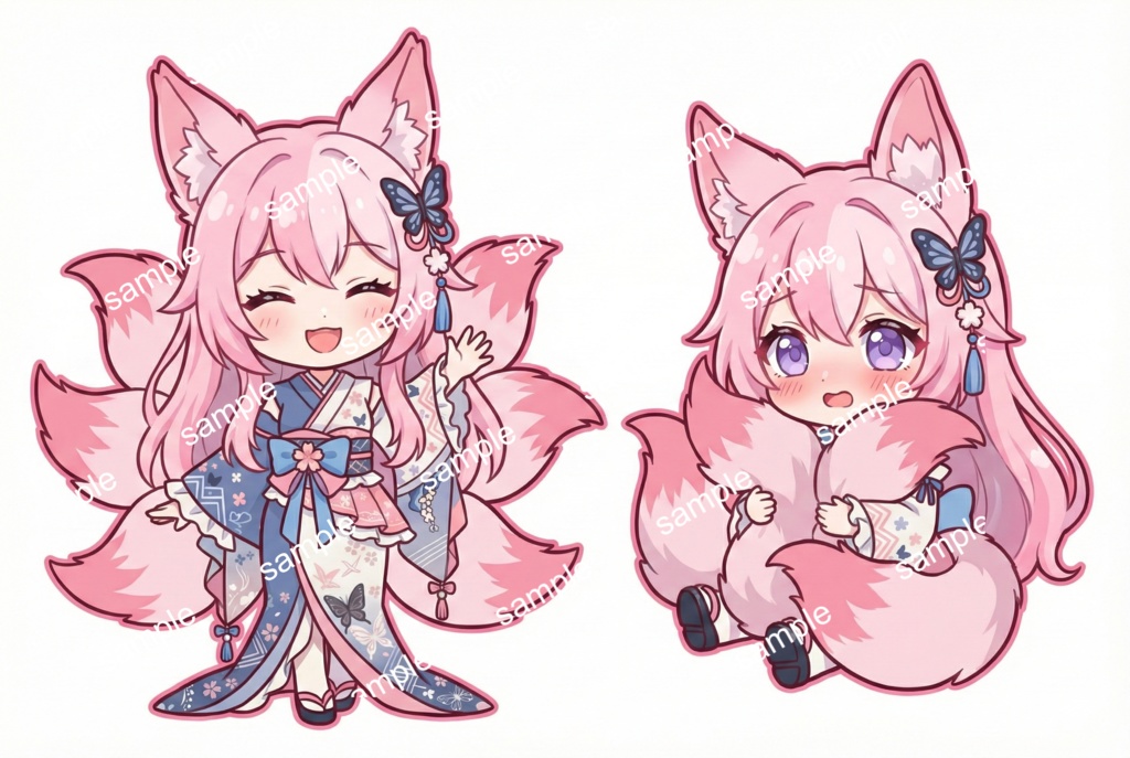 【限定1点】桜舞う!和風ロリィタの九尾狐【Vライバーデビューフルセット】