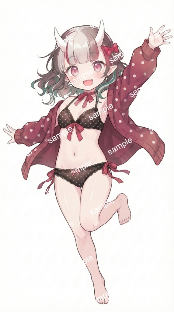 【限定1点】おうち時間!リラックスウェアの小悪魔オニ娘【Vライバーデビューフルセット】