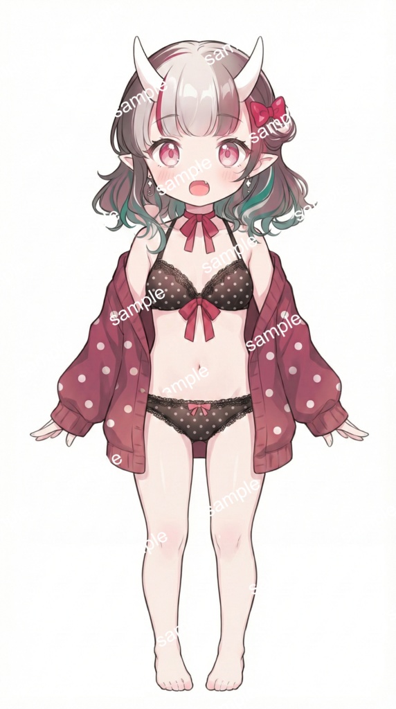 【限定1点】おうち時間!リラックスウェアの小悪魔オニ娘【Vライバーデビューフルセット】