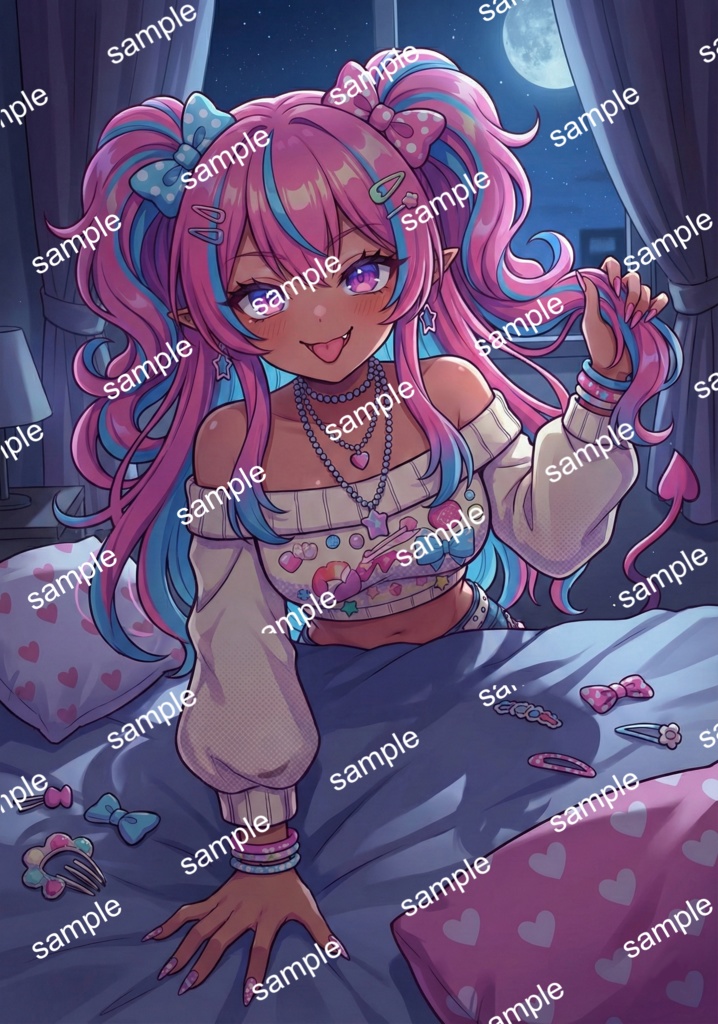 【限定1点】派手カワ悪魔!サイバーギャルなツインテール【Vライバーデビューフルセット】