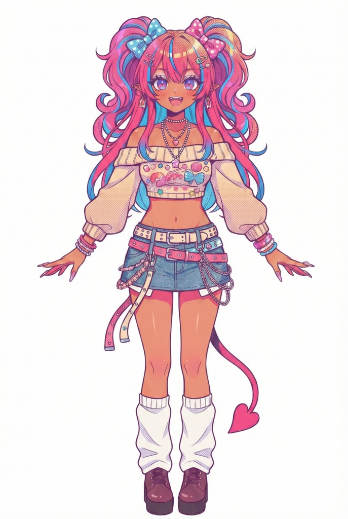 【限定1点】派手カワ悪魔!サイバーギャルなツインテール【Vライバーデビューフルセット】