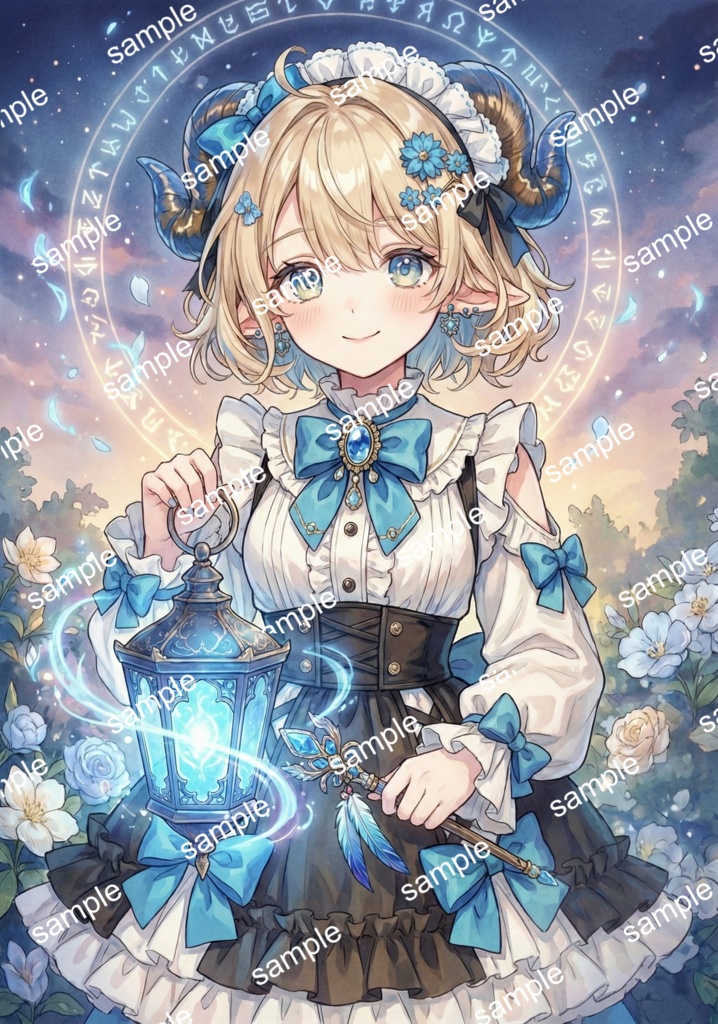 【限定1点】あざと可愛い!水色リボンのひつじ娘【Vライバーデビューフルセット】