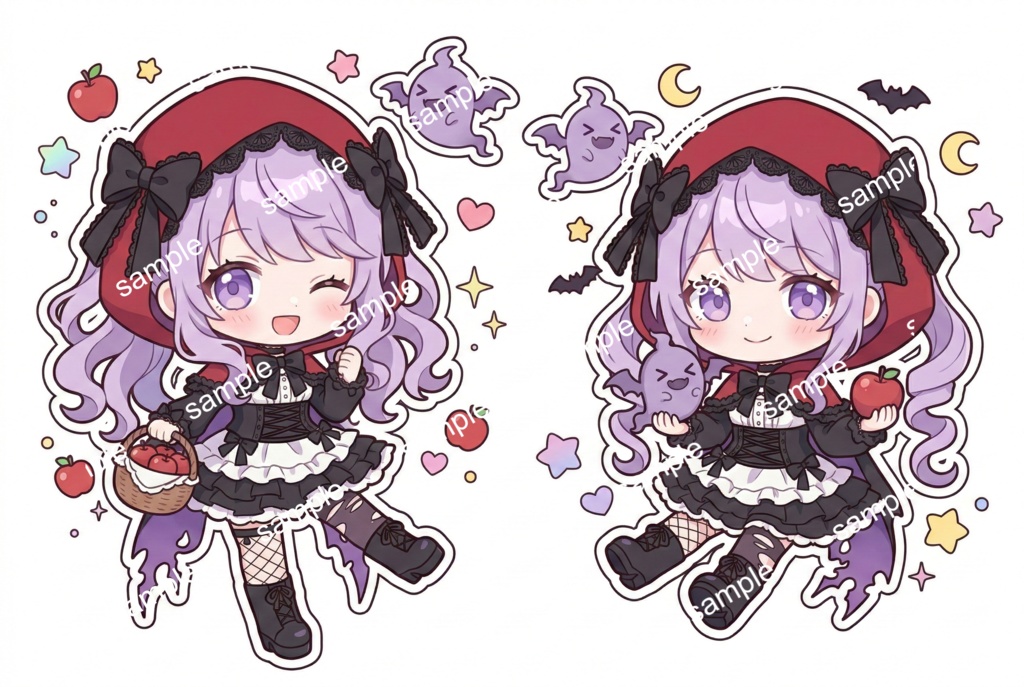 【限定1点】ダークメルヘン!赤ずきん風の小悪魔ゴースト【Vライバーデビューフルセット】