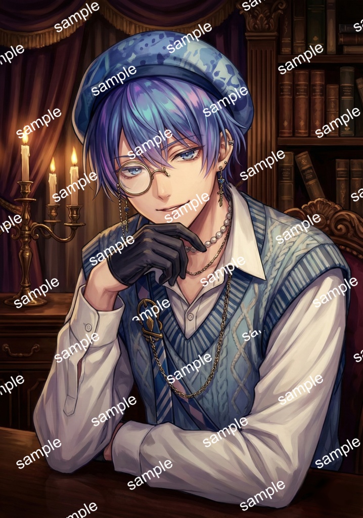 【限定1点】爽やかレトロポップ!美大生風の男の子【Vライバーデビューフルセット】