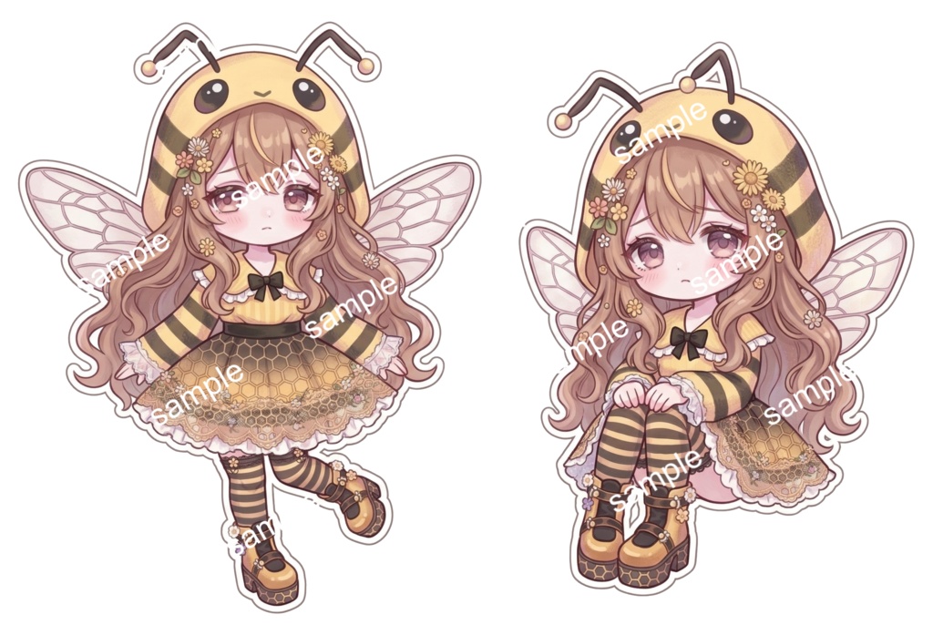 【限定1点】はちみつスマイル!みつばちモチーフの元気っ娘【Vライバーデビューフルセット】