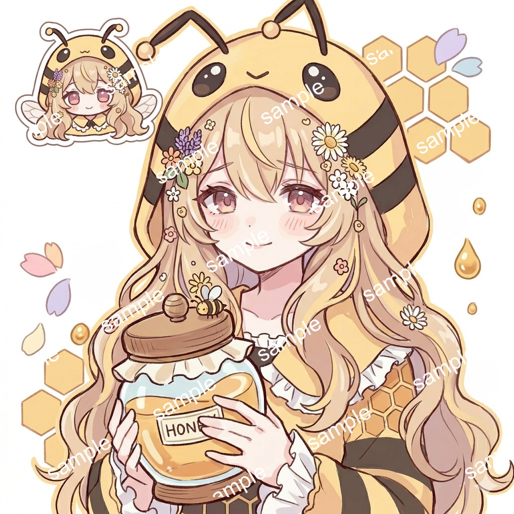 【限定1点】はちみつスマイル!みつばちモチーフの元気っ娘【Vライバーデビューフルセット】