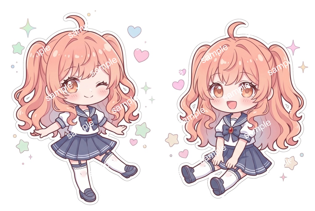 【限定1点】太陽のスマイル!元気いっぱいセーラー服の女の子【Vライバーデビューフルセット】