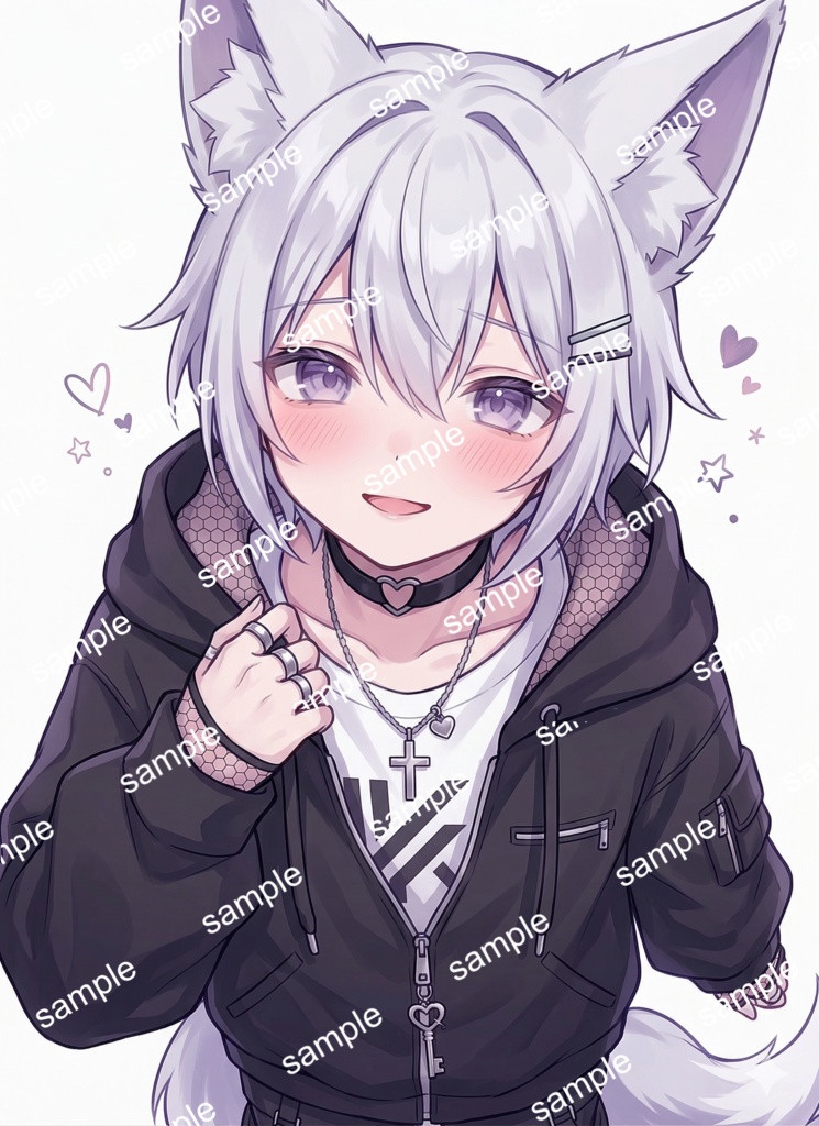 【限定1点】生意気カワイイ!白狼のストリート系男子【Vライバーデビューフルセット】