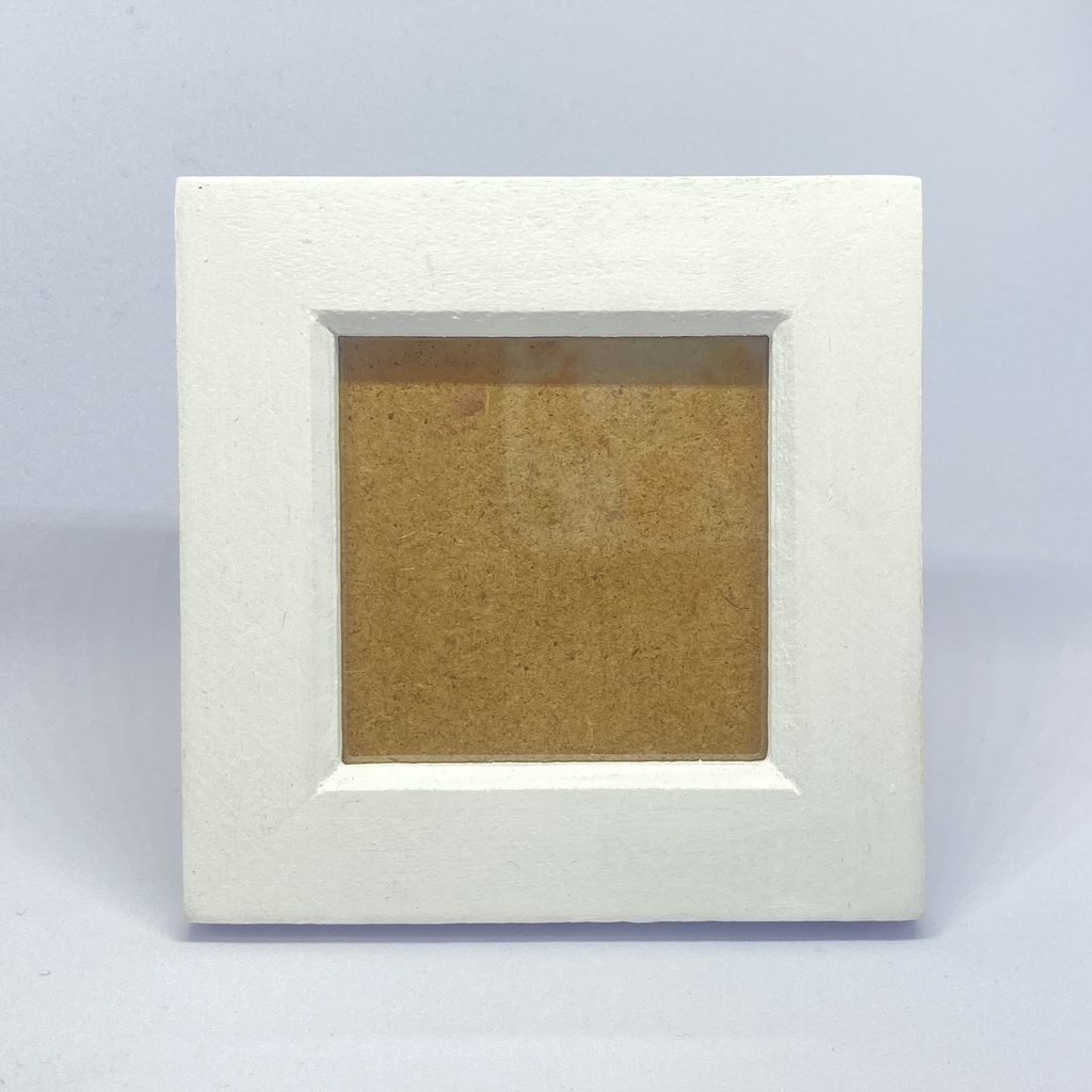 【リメイク】ミニ原画 フレーム 枠 額 額縁 吊り スタンド付 リメイク 白 ホワイト