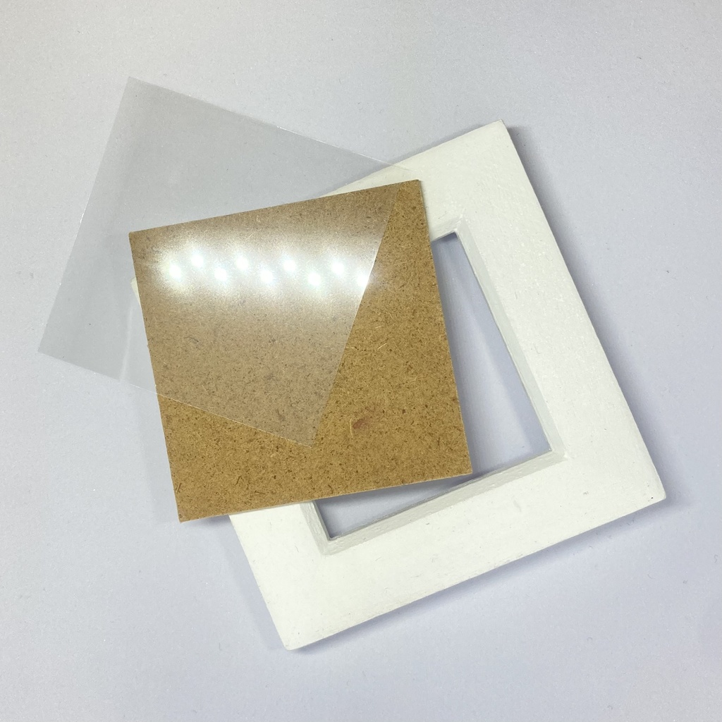 【リメイク】ミニ原画 フレーム 枠 額 額縁 吊り スタンド付 リメイク 白 展示 2点 セット まとめ