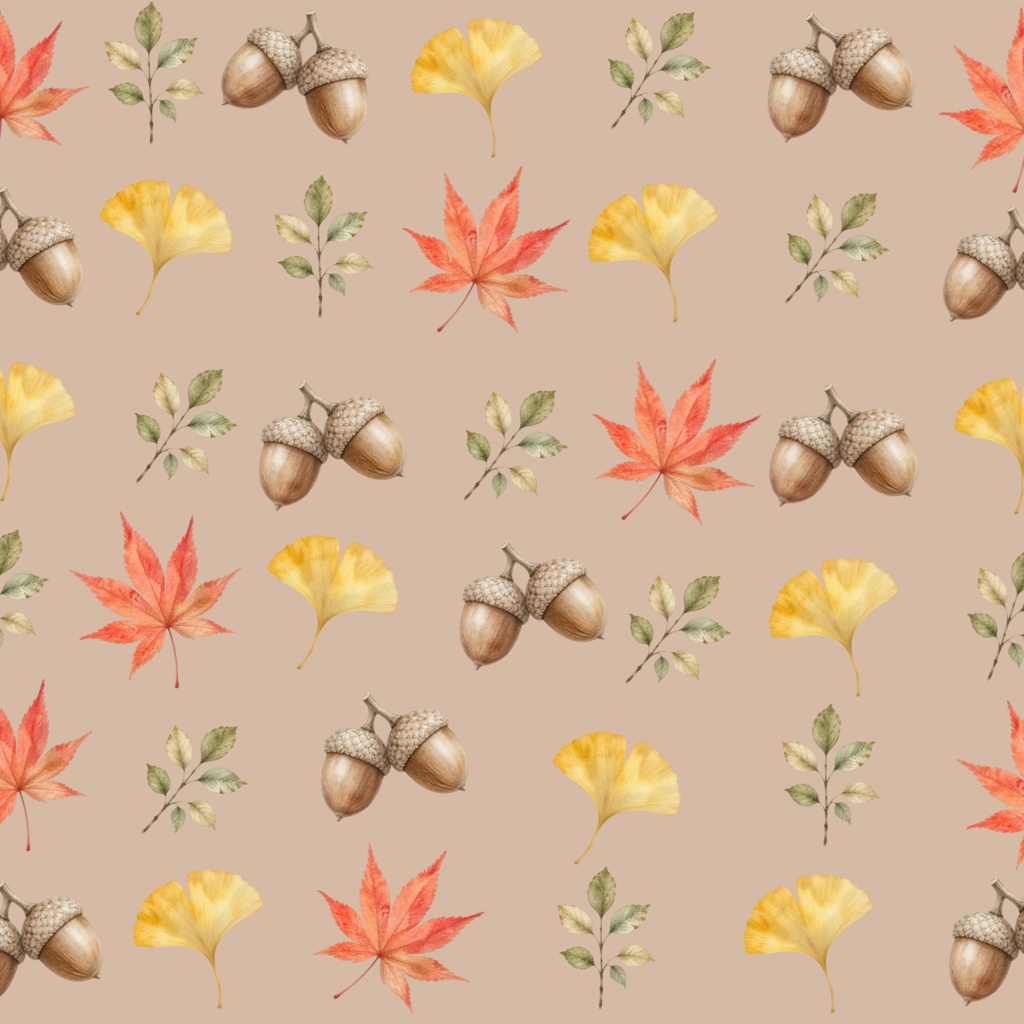 秋紅葉 デジタルペーパー 3枚セット「背景素材 デジタル手帳・壁紙・ラッピング】大人かわいい くすみカラー