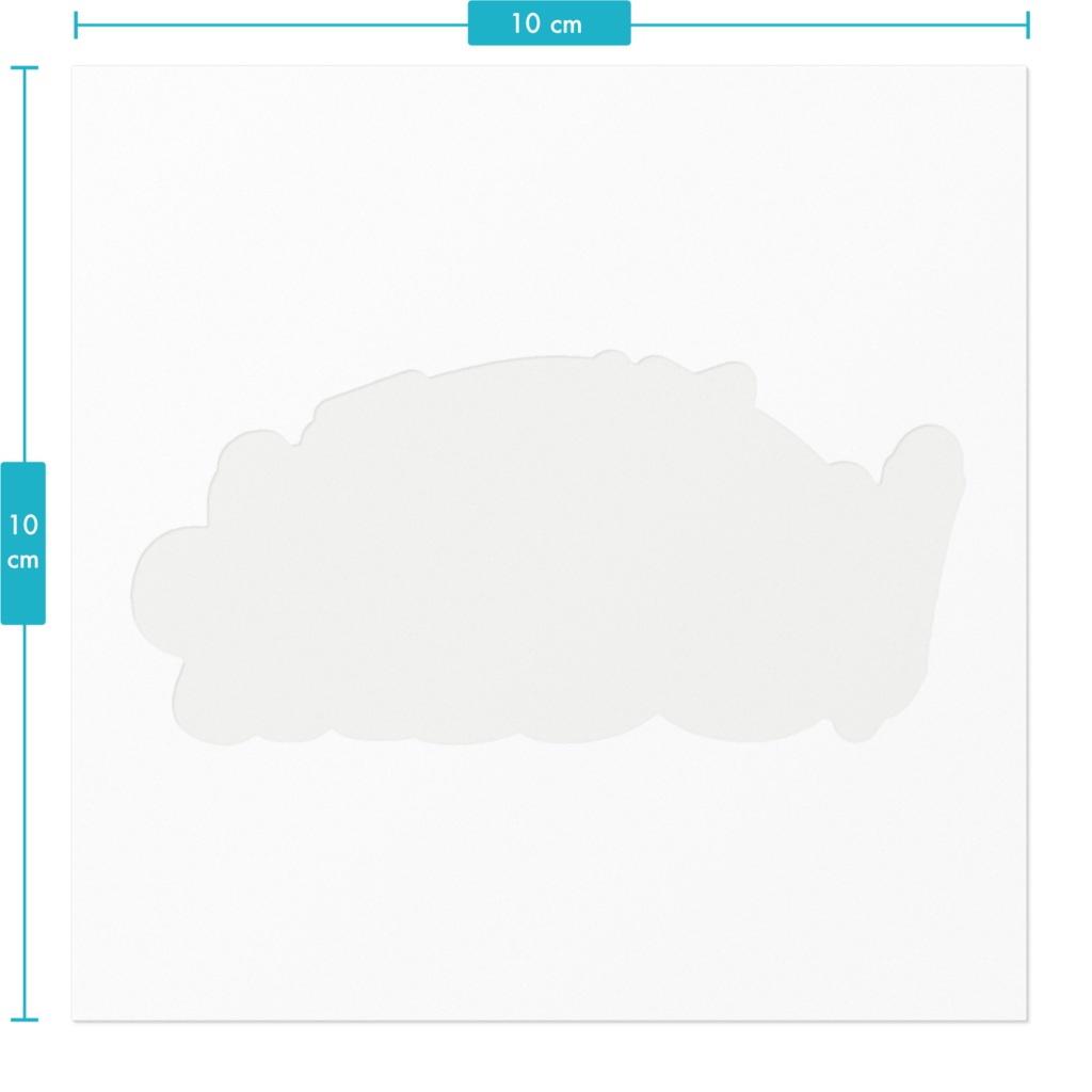 mee(みー)ネームロゴステッカー白&クリア100㎜
