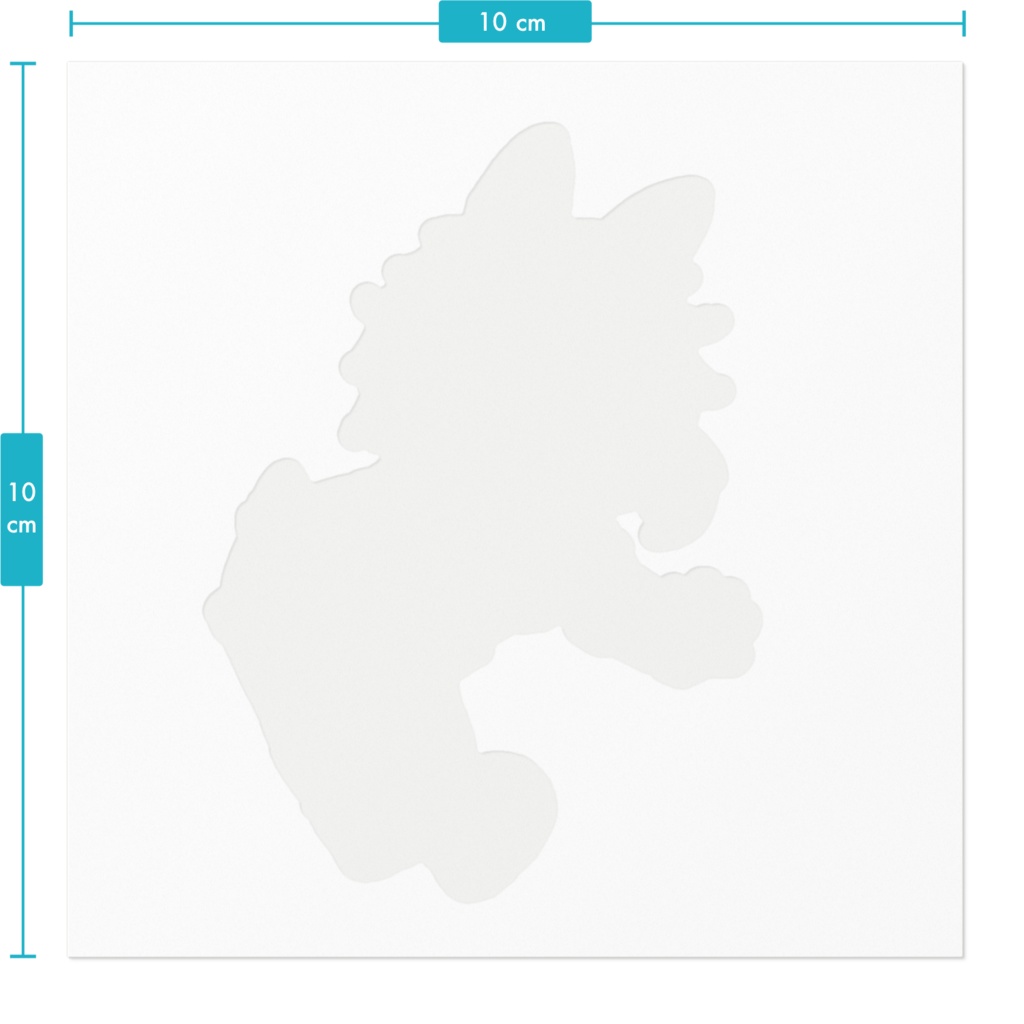 しっぽmee(みー)SDステッカー白&クリア100㎜/160㎜