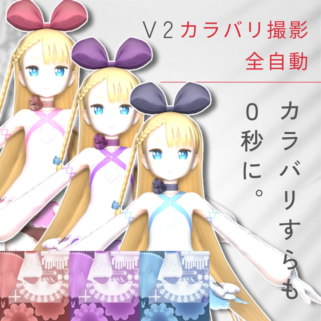 【V2公開】Blenderテクスチャ生成&自動レンダリングアドオン「VariRender」【VRC衣装・小物】