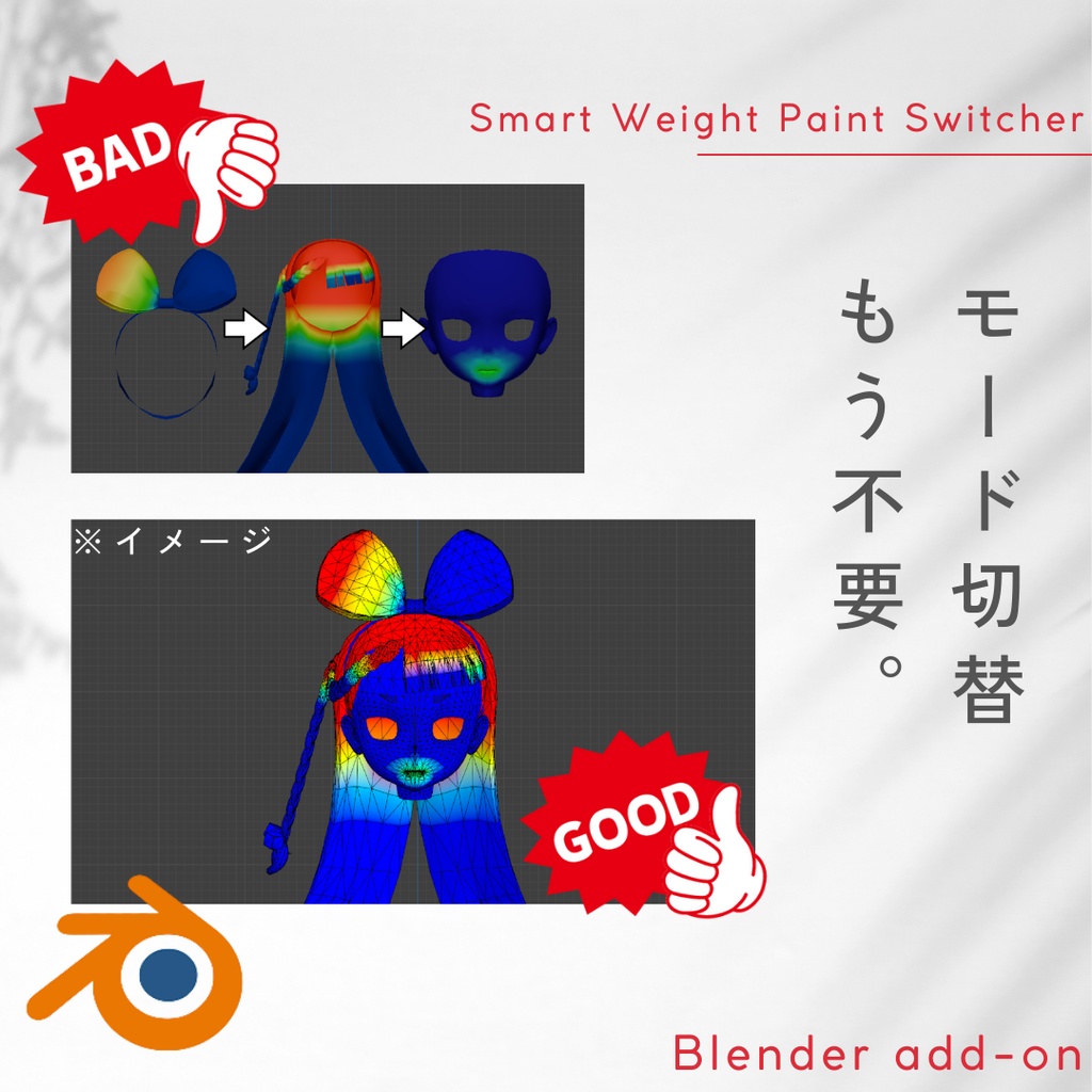 【Blenderアドオン】ウェイト塗りを高速化！複数スキニングを可能に！