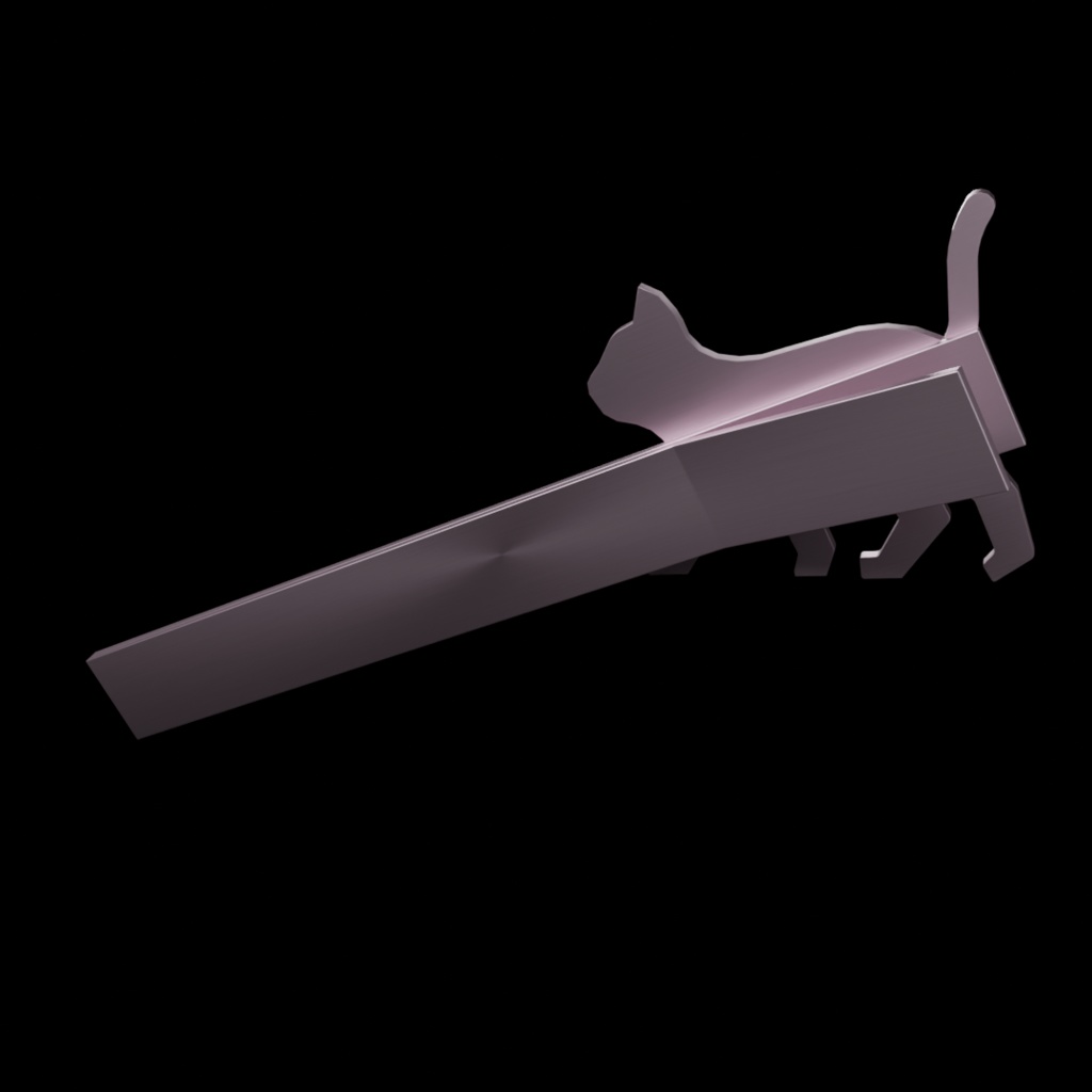 【無料/商用可】猫のヘアピン 3Dモデル【△616/高品質/おまけ付】