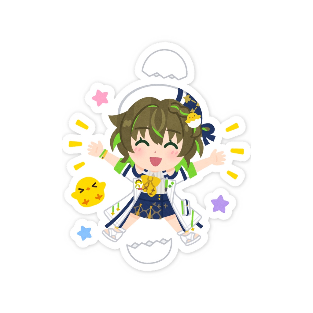 【いらすとや】白ステッカー(IRIAM描き下ろしイベントグッズ)