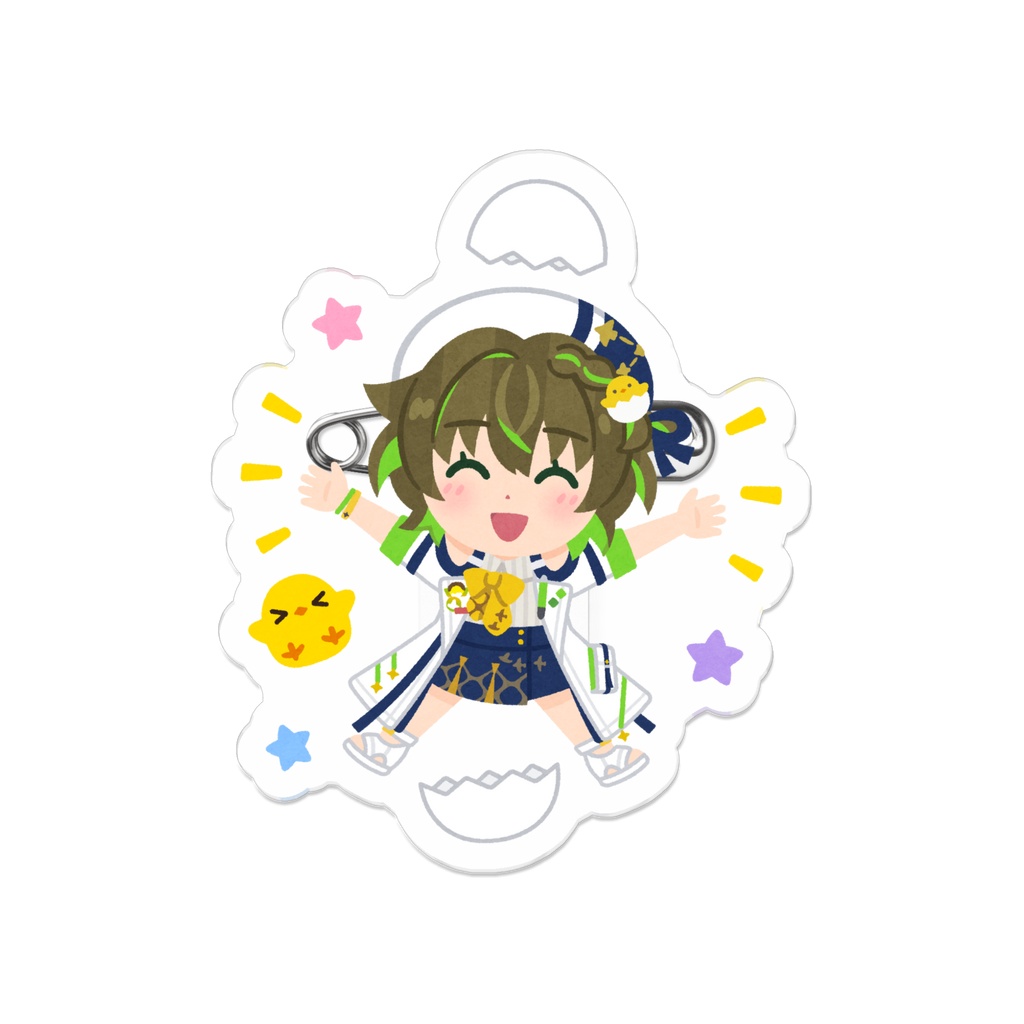 【いらすとや】アクリルバッジ（IRIAM描き下ろしイベントグッズ）