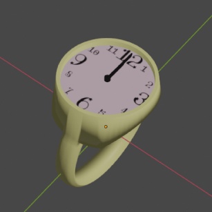 3Dモデル　指輪時計 ClockRing【VRChat】