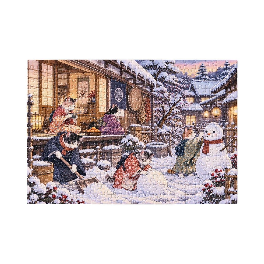 雪の日の猫長屋 ~冬の小さな暮らし~