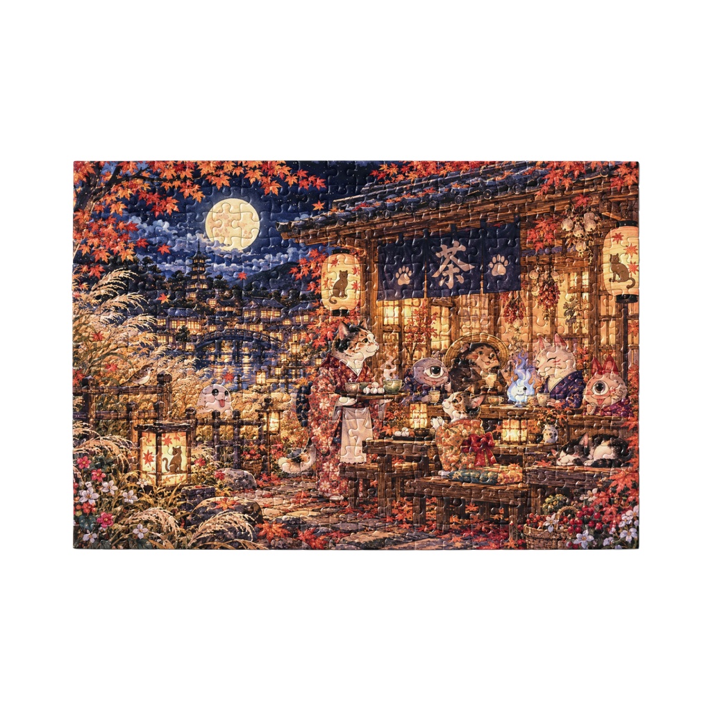 月夜の茶屋と小さなお客さま