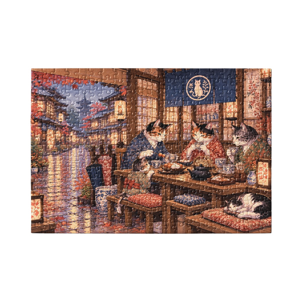 秋雨の猫茶屋 ~灯りに包まれたひととき~