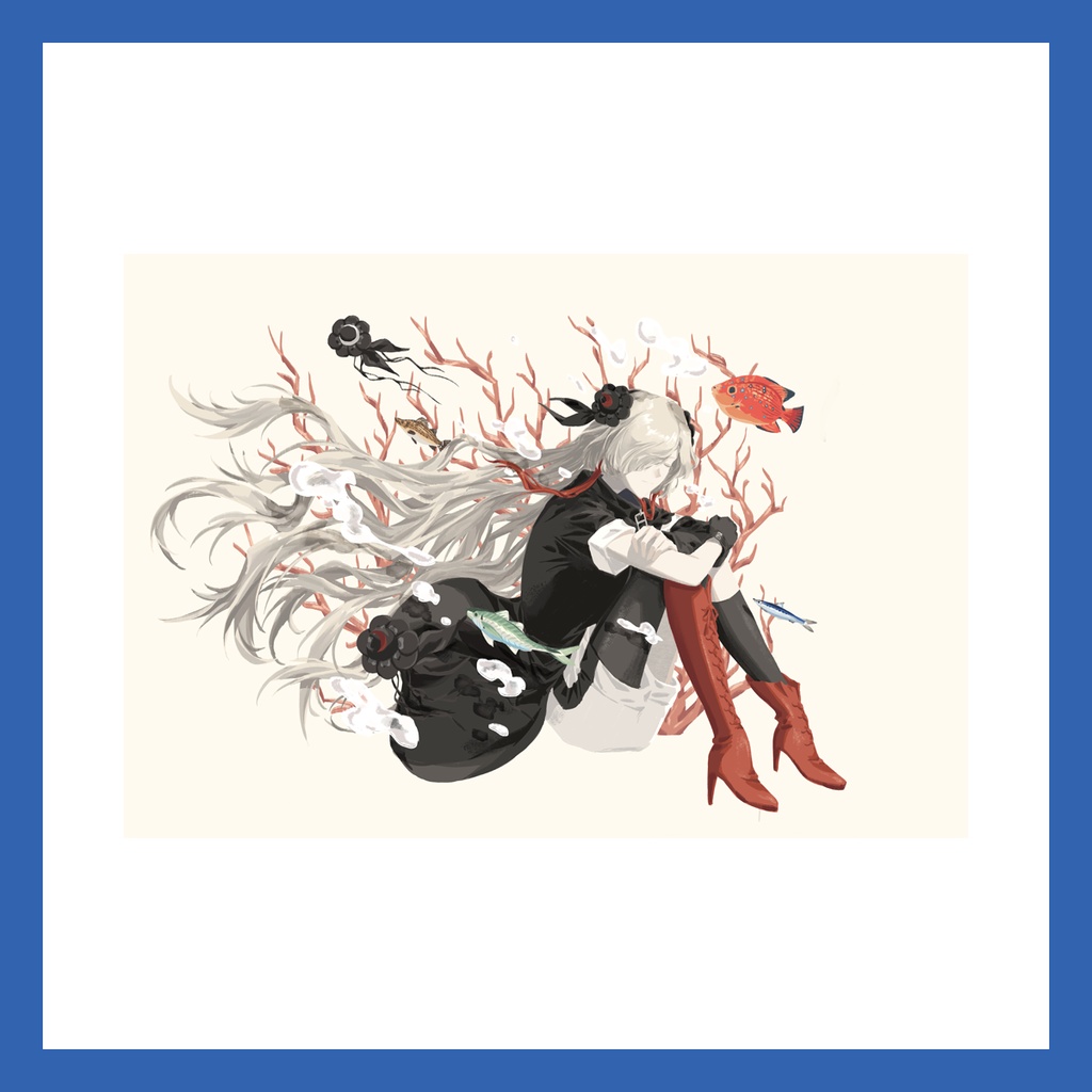 ヰ世界情緒 フチなし色紙