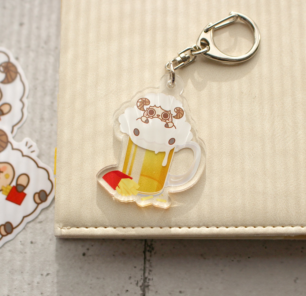 アクリルキーホルダー　ビール