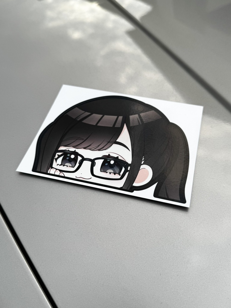 ゆか目元アップ　ダイカットステッカー