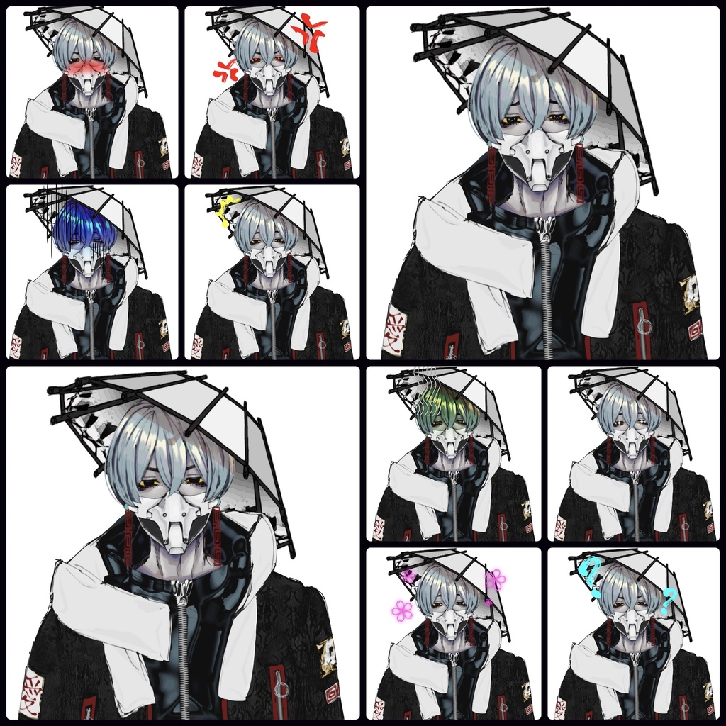 Cyberpunk Modified Human PNGtuber model (.veadomini)