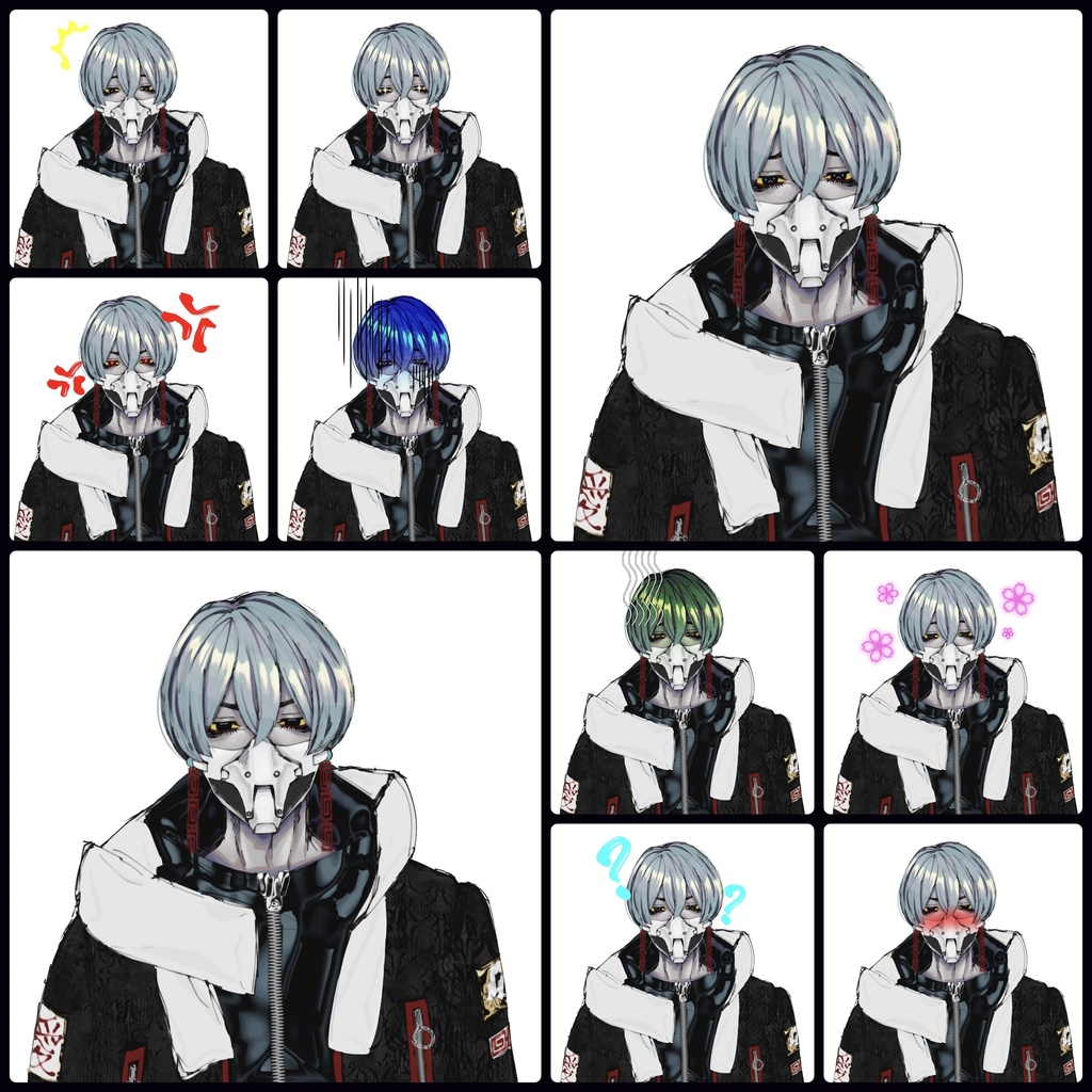 Cyberpunk Modified Human PNGtuber model (.veadomini)