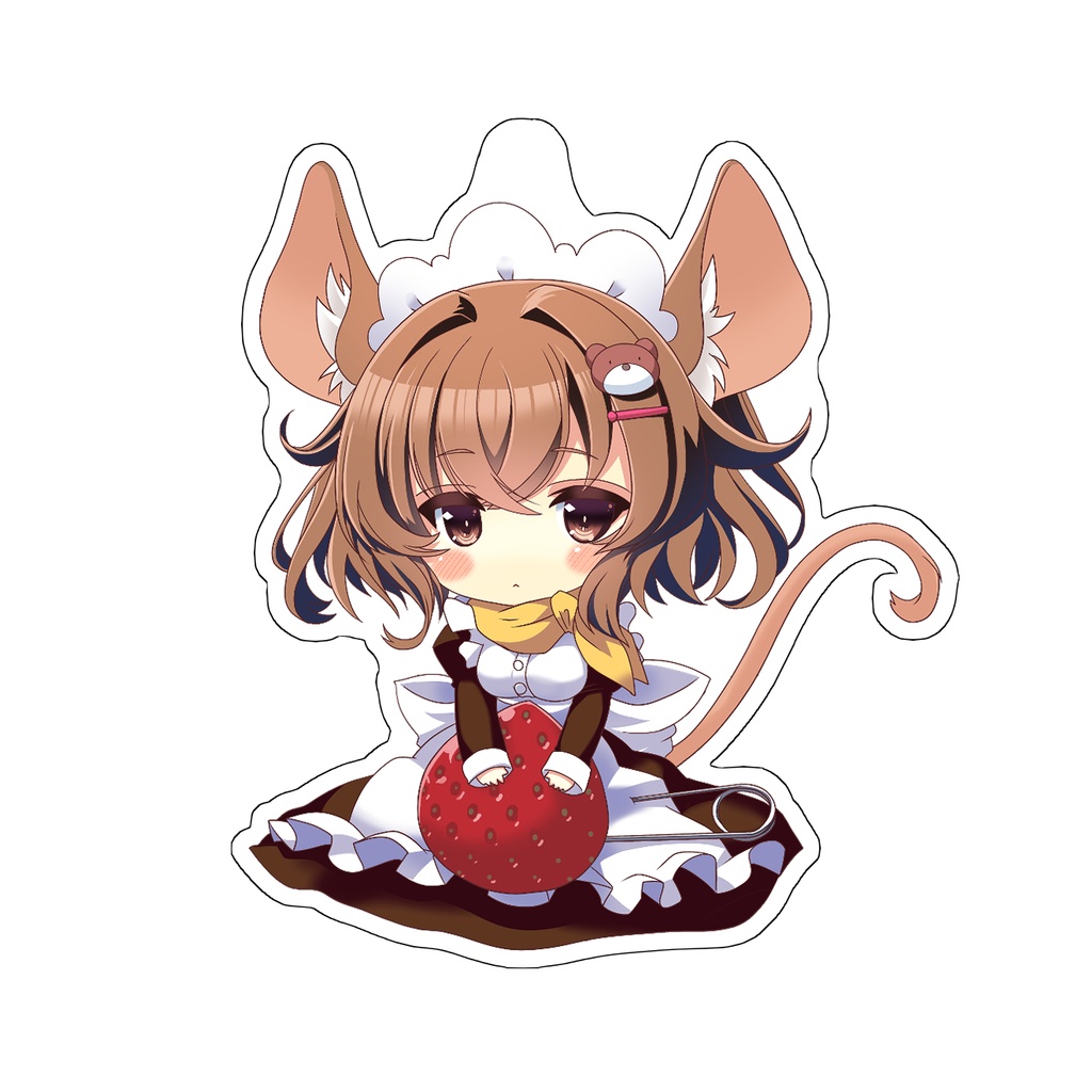 クマネズミメイドさんといちごのアクリルキーホルダー